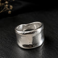 Handmade Chunky 925 Sterling Silver Dome Statement Ring