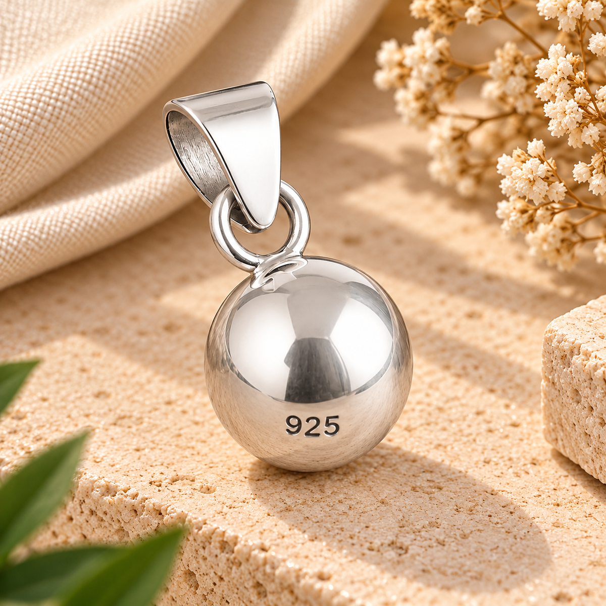 Handmade 925 Sterling Silver Hammered Pendant – Textured Minimalist Statement Necklace Jewelry