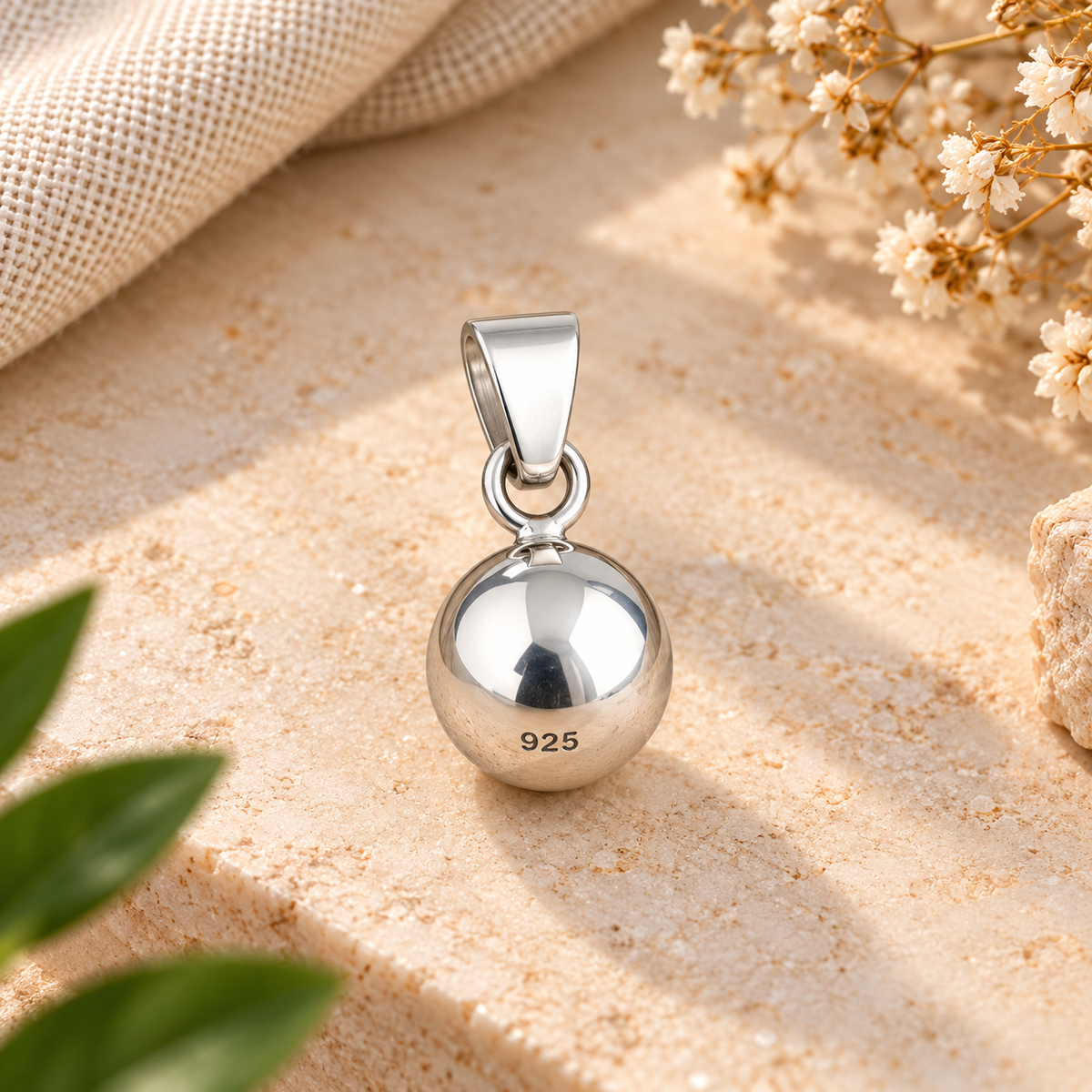 Handmade 925 Sterling Silver Hammered Pendant – Textured Minimalist Statement Necklace Jewelry