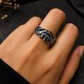 925 Sterling Silver Aphrodite Eyes Goddess Venus Statement Ring