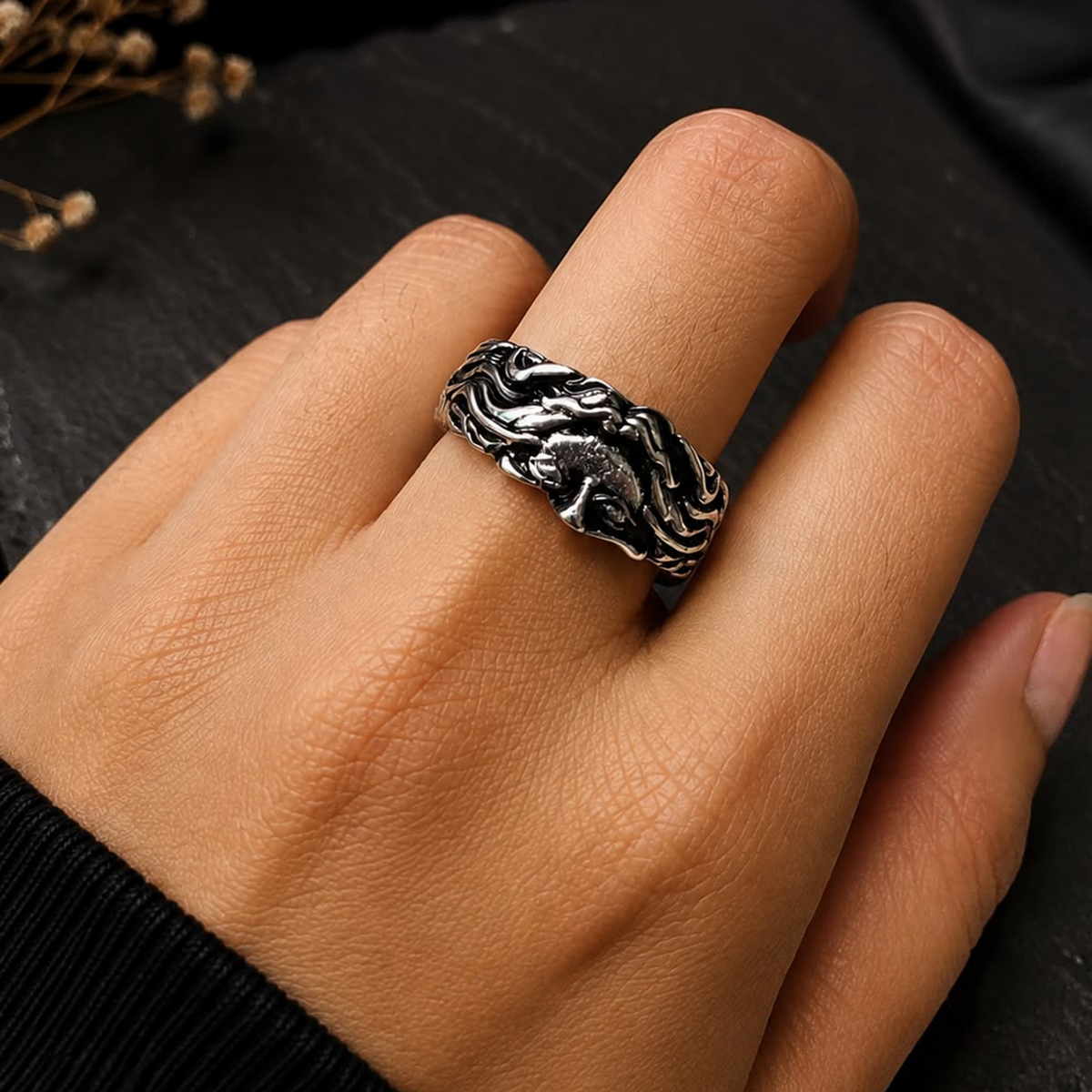 925 Sterling Silver Aphrodite Eyes Goddess Venus Statement Ring