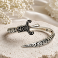 925 Sterling Silver Sword Cuff Bracelet – Viking Medieval Warrior Bangle
